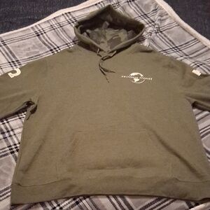 Men's Olive Green Graphic Hoodie